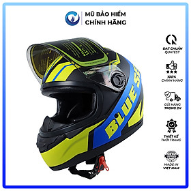 Mũ Bảo Hiểm Full Face BLUE SEA - A105 - Thời trang cá tính - Made in Việt Nam- Hàng Chính Hãng