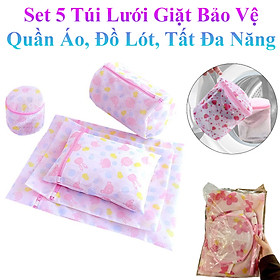 Set 5 Túi Lưới Giặt Bảo Vệ Quần Áo, Đồ Lót, Tất Đa Năng