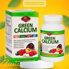 Viên Uống Olympian Labs Green Calcium - Bổ Sung Canxi Hữu Cơ - Hộp 100 Viên - Hàng Công Ty