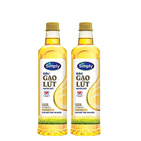 [Combo 2 chai] Dầu Gạo Lứt Simply 1L