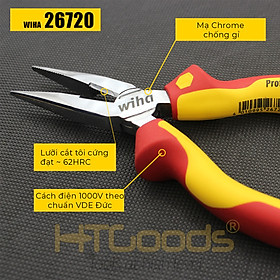Mua Kìm mỏ nhọn cách điện Wiha 26720