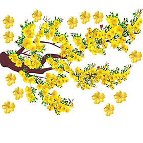 Mua (HCM) Decal dán trang trí tết xuân Bính Ngọ 17 Binbin TTT17 decor văn phòng nhà hàng  khách sạn