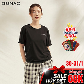 Áo thun nữ GUMAC ATA1111 thiết kế lai lật thêu