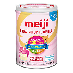 Sản phẩm dinh dưỡng công thức Meiji Growing up Formula 800g (Dành cho trẻ từ 1-3 tuổi)
