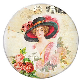 Gối tròn Cô gái đội nón Souvenir - GOVT023