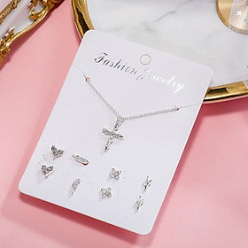 Set dây chuyền và bông tai nữ thời trang mẫu mới đa phong cách nhiều mẫu