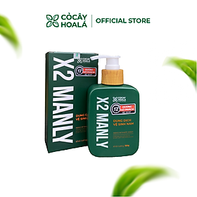 Dung Dịch Vệ Sinh Nam X2 Manly Cỏ Cây Hoa Lá - Làm Sạch Tức Thì - Mùi Hương Nam Tính - 150g