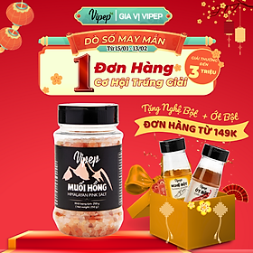 Muối Hồng Himalaya Nguyên Hạt Vipep Hũ Nhựa 250g - Gia vị Vipep