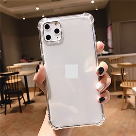 Ốp lưng cho iPhone 6/7/8/X/Xs Max/ 11/ 12/ 13/ 14/ 15 Pro Max dẻo trong TPU chống sốc 4 góc cạnh ( Hàng chính hãng)