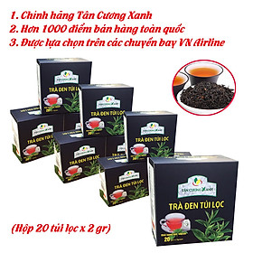 Combo 10 Hôp HỒNG TRÀ Túi Lọc Tân Cương Xanh Hộp 20 gói x 2g Pha Trà Sữa, Trà Tắc Ngon