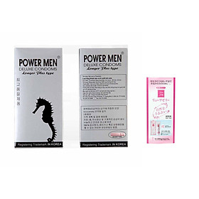 Combo 2 hộp bao cao su kéo dài thời gian cá ngựa bạc Power Men Longer Plus