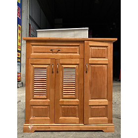Tủ đựng giày dép gỗ thông cao cấp 1m2 màu nâu