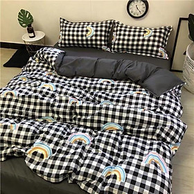 Set Cotton Poly Hàng nhập 4 Món Cầu Vồng Kẻ