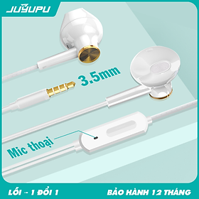 Mua Tai nghe JUYUPU M2 jack 3.5mm nhét tai chống ồn chống rối tai nghe có dây dành cho iPhone Samsung OPPO VIVO HUAWEI XIAOMI - HÀNG CHÍNH HÃNG