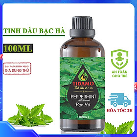 Tinh Dầu BẠC HÀ Nguyên Chất Nhập Khẩu 100ML - Tinh Dầu Xông Phòng Bạc Hà (Peppermint) Giúp Bảo Vệ Sức Khỏe, Kháng Khuẩn, Thư Giãn Tinh Thần và Xua Đuổi Côn Trùng. Thích Hợp Sử Dụng Với Máy Xông Tinh Dầu