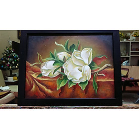 Mua Tranh Treo Tường (Sơn Dầu Vẽ Tay 100%)  - Cành Hoa 30x40cm