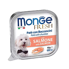 Thức ăn cho chó MONGE Pate’ and Chunkies with Salmon (MS : 308C)