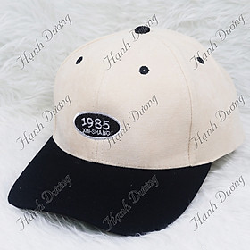 Nón kết vải nhung vá mỏ kết 2 màu độc đáo thêu số 1985 Xin shang