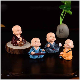 bộ tượng 4 chú tiểu tư không đeo chuỗi