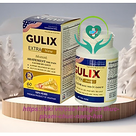 ￼Viên Gout  GULIX Extra new Vinaphar Hộp 60 Viên - Tăng cường chuyển hóa, lợi tiểu, giúp đào thải acid uric trong máu