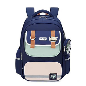 Ba Lô Chống Gù - Sun Eight 22331-A - Màu Xanh Navy + Xanh Lá