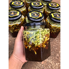 Mua Mật Ong Rừng ngâm Hoa Đu Đủ Đực- Hũ Thủy Tinh 500ml