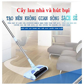 Chổi lau nhà máy hút bụi chổi điện lau nhà hút bụi đa năng xoay 360 độ