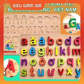 Bảng Chữ Cái Gỗ HCM Đồ Chơi Bảng Chữ Cái Nổi Tiếng Việt Chữ THường Bằng Gỗ