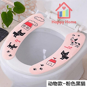 Mua Miếng thảm đệm lót bồn cầu vệ sinh hình tròn tiện dụng Happy Home