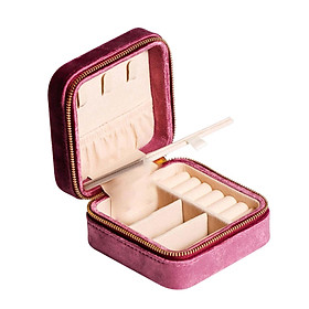 Jewelry Organizer Box, with Mirror  Case for Travel Rings Women Girls