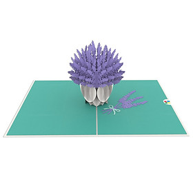 Thiệp 3D pop up Hoa Lavender