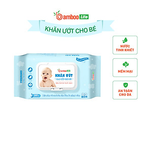 Khăn ướt Bamboo Life khăn giấy ướt cho bé cao cấp không mùi không cồn