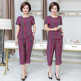 (HÀNG SẴN) Bộ Đồ Mặc Nhà Cho Mẹ Mềm Mát AB23 - Hàng Quảng Châu Cao Cấp