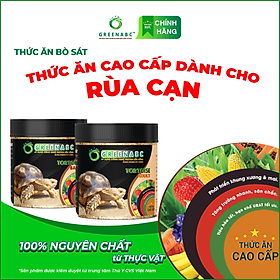 Thức ăn bò sát Rùa Cạn GREENABC - Tortoise – Sulcata – Sản phẩm từ thực vật cung cấp dưỡng chất đầy đủ , mai cứng, tăng đề kháng, hạn chế urat – Hộp 230g