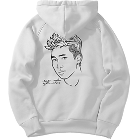 Áo Hoodie RAP MONTER BTS 2020 Màu Trắng Kiểu Dáng Unisex