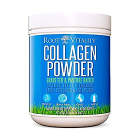 Root Vitality Collagen Powder, Collagen Peptides, Grass Fed, Premium Quality, Collagen Protein, Pasture Raised, Easily Dissolves, Keto & Paleo Friendly, Non-GMO, 300 Grams