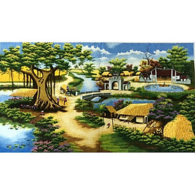 Mua Cây đa bến nước sân đình - pq708 - 98x155cm