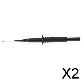 2x1mm 600V Insulation Piercing Needle Test Probes with 4mm Banana Socket Black