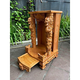 Mua Bàn thờ thần tài cao cấp Rồng Phun Lửa  bàn thờ ông địa gỗ gõ trạm vip
