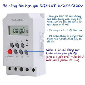Công Tắc Hẹn Giờ KG316 T-II Thông Minh– Hẹn Giờ Bật Tắt Cho Đèn, Máy Bơm, Thiết Bị Điện Gia Dụng