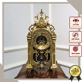 Mua Đồng hồ để bàn thuần đồng mặt mang phong cách tân cổ điển sang trọng DH11.