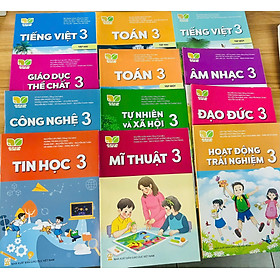 Bộ sách giáo khoa Lớp 3- Kết Nối Tri Thức Với Cuộc Sống (12 quyển- Kèm bìa nilong bao sách, nhãn tên)