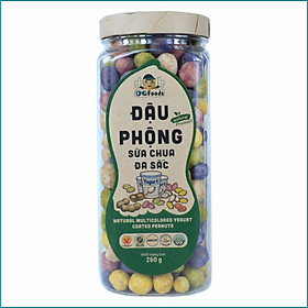 Đậu phộng sữa chua 260g DGfoods/Natural multi-colored yogurt coated peanuts/ăn chay/Đặc sản Cần Thơ,HVNCLC