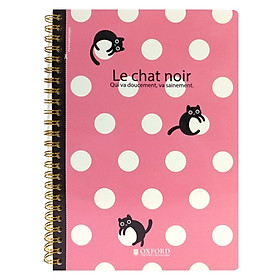 Sổ Lò Xo Oxford Design A5 80'S #2 Black Cat (IV+IV) - ASN40702 - Hồng Nhạt