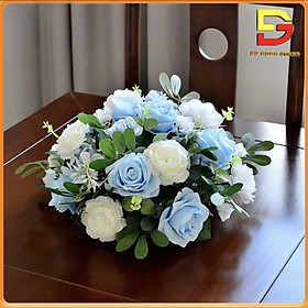 Mua Lẵng Hoa Lụa Hoa Giả Để Bàn Dài 40cm Trang Trí Văn Phòng  Hội Nghị  Sự Kiện DG-147