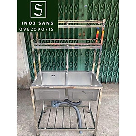 Mua Bồn rửa chén inox sus304 cao cấp có chân (đầy đủ phụ kiện) | chậu rửa chén có chân inox 304 có chân cao cấp