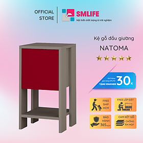 Tủ gỗ đầu giường hiện đại SMLIFE Natoma  | Gỗ MDF dày 17mm chống ẩm | D30xR30xC55cm - Màu