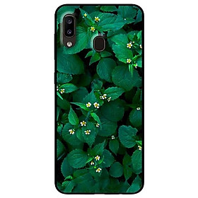 Ốp lưng dành cho Samsung A12 - A20 / A30 - A20s mẫu Lá Xanh Hoa Trắng