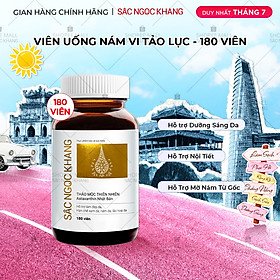Viên uống đẹp da - chống lão hóa - nám sạm tàn nhan Sắc Ngọc Khang Vi Tảo Lục Hộp 180 Viên