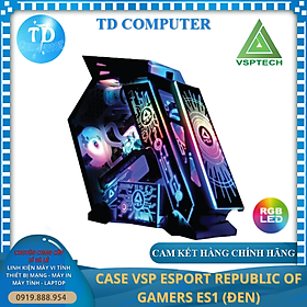Mua Vỏ máy tính Case VSP ES1  ĐEN  (M-ATX  Mini-ITX) Kính cường Lực (không Fan) - Hàng chính hãng TECH VISION phân phối
